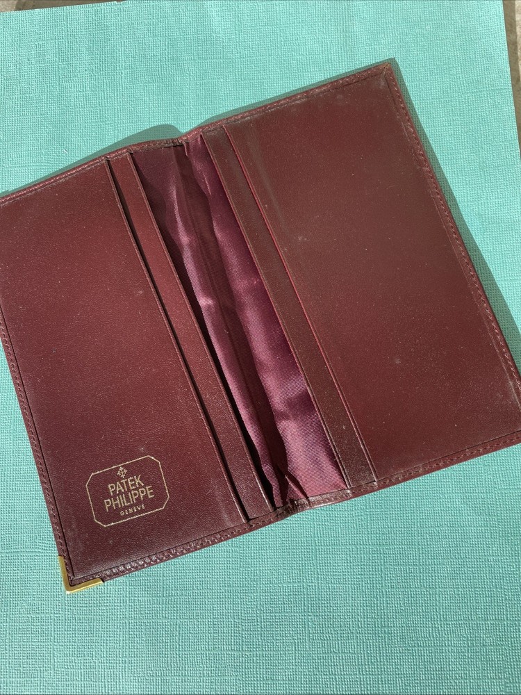 Patek Philippe  Vintage Burgundy Leather Document Holder