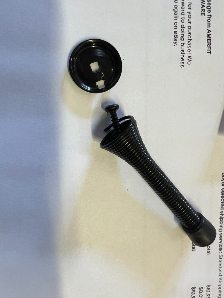 10 Pack Black Door Spring Stopper with Bumper Rubber Tip Stopper