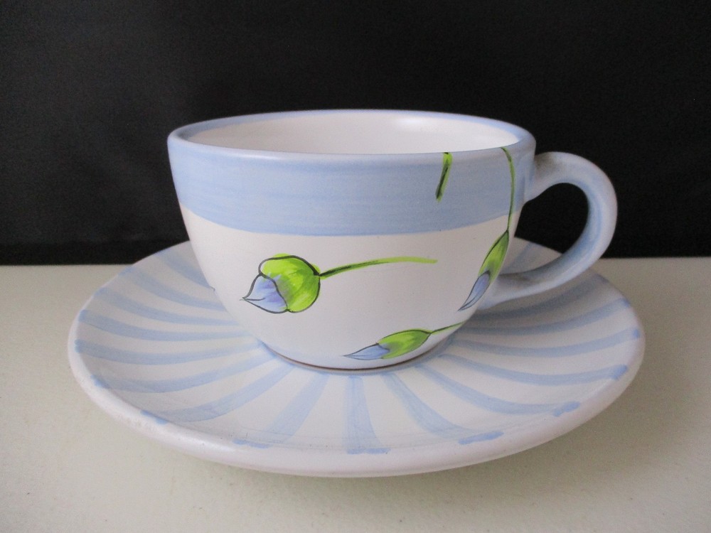 PRESENT TENSE MEREDITH CUP & SAUCER 2 3/8"- 1305F