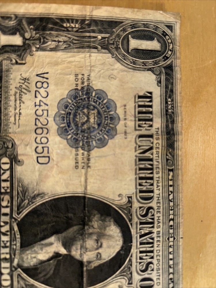 1923 $1 SILVER CERTIFICATE FR# 237 SPEELMAN WHITE ONE DOLLAR LARGE NOTE - VF +