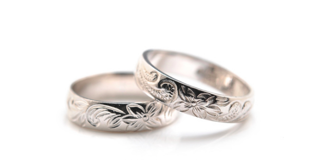 Solid 925 Sterling Silver 4mm Hawaiian Heirloom Scroll Ring Wedding Band