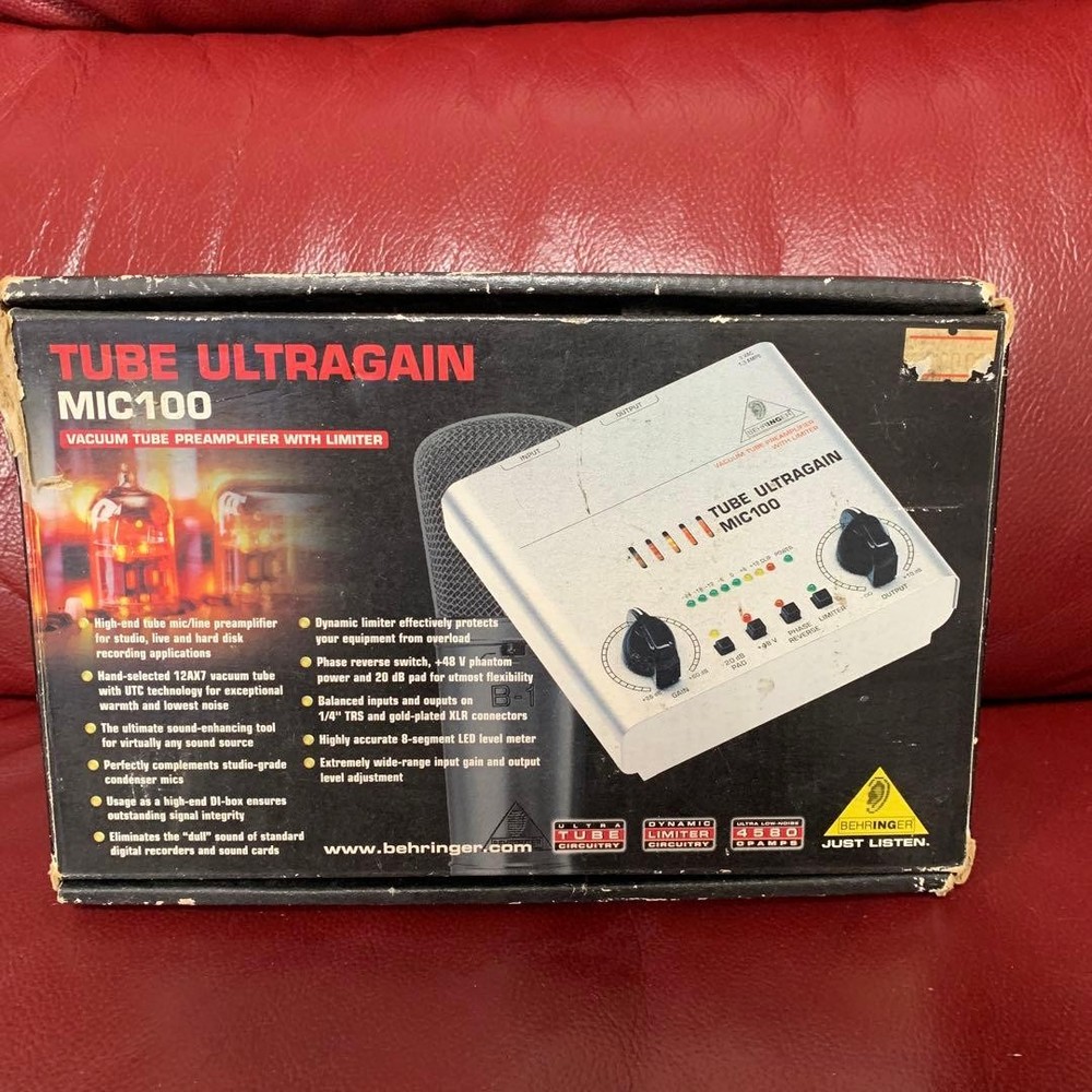 BEHRINGER TUBE ULTRAGAIN MIC100 Unit