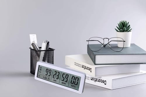 Digital 999 Days Countdown Clock Timer Magnetic Backing for Vacation White