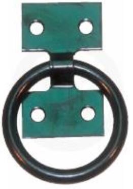 Erickson 4 Bolt Surface Mount Tie Down Ring - Black - 09113
