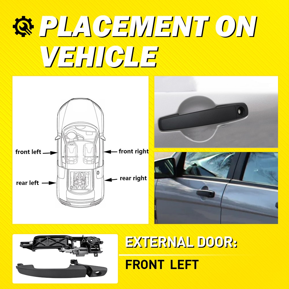 Exterior Door Handle and Bracket Front Left Driver Side For 2008-2011 Ford Focus