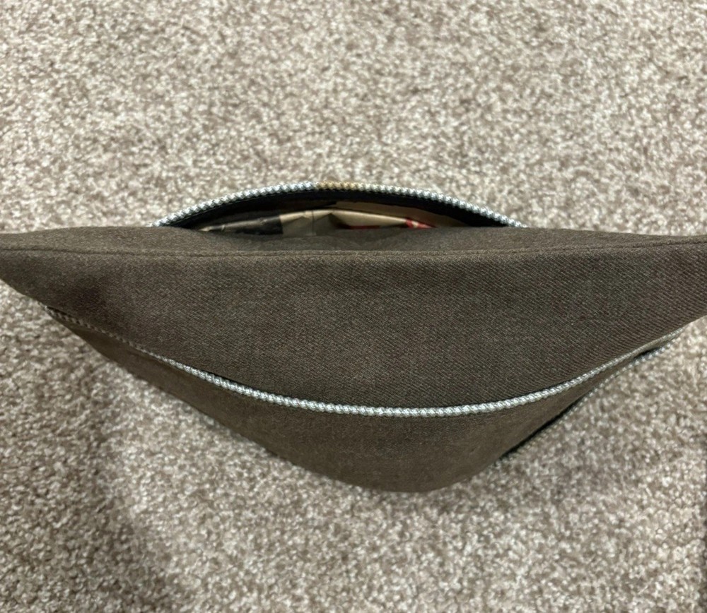 Garrison US Army Hat Cap, original post WWII infantry oversees, olive green wool