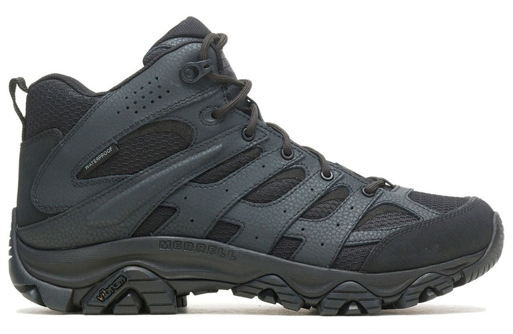 Merrell Men's Moab 3 Mid Tactical Waterproof Black Boot
