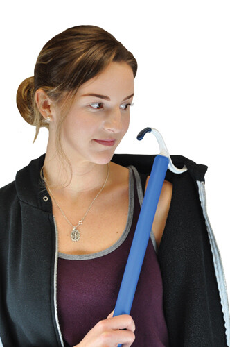 Blue Jay Dressing Stick - 24'' Soft Foam-Covered Handle, 2-in-1 Tool S Top Hook