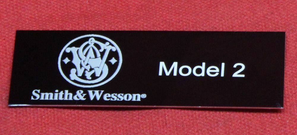 Smith & Wesson Model 2 Display Case Plaque