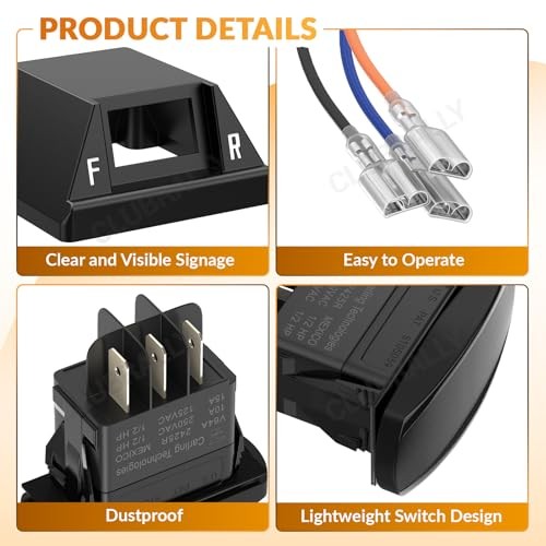 Golf Cart Forward Reverse Rocker Switch Forward Reverse Switch Kit with Wire