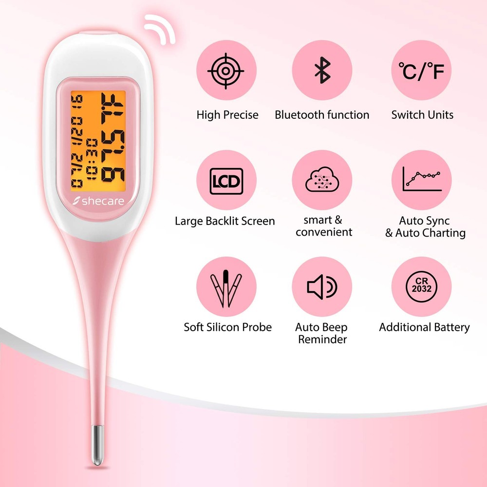 Smart Basal Thermometer for Ovulation Tracking, Digital Oral Body Temperature...