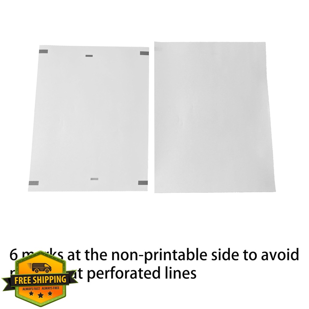 BPS BPA Free Thermal Printer Paper 8.5x11 Letter Folded Continuous for SharpF...
