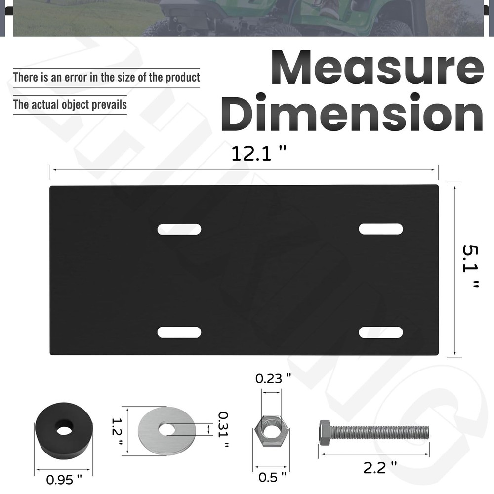 Mounting Plate Kit Compatible with Harb-or Freight Predator Engine Black
