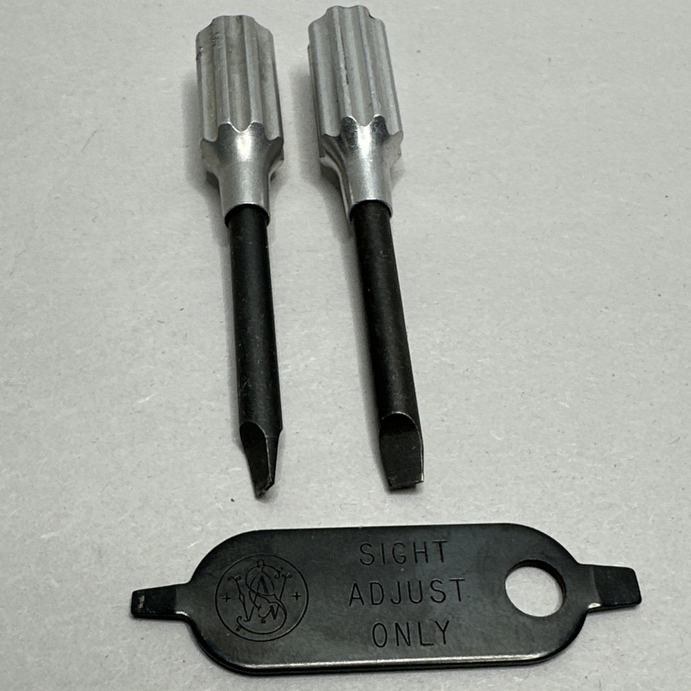 Vintage Smith & Wesson Sight Tool + 2 Screwdrivers S&W Gun Smithing Tools