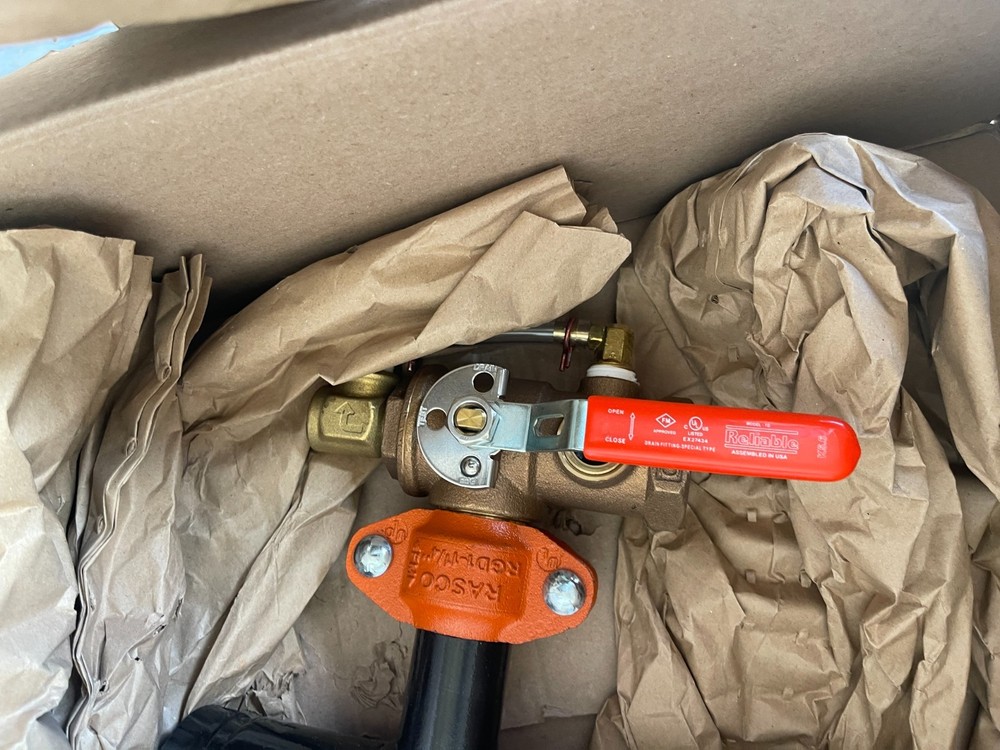 Reliable 2 1/2" Pre-Assembled Riser Test & Drain 1/2" Pressure Relief Valve