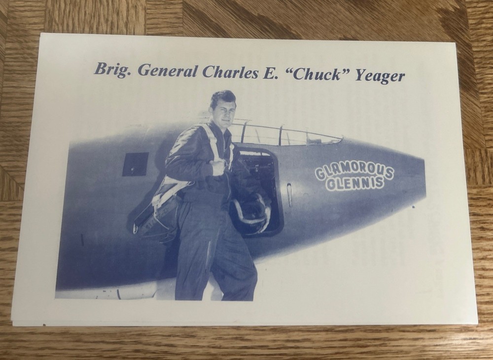 Chuck Yeager Supersonic Flight Postcard/ FDOI Envelope 1997