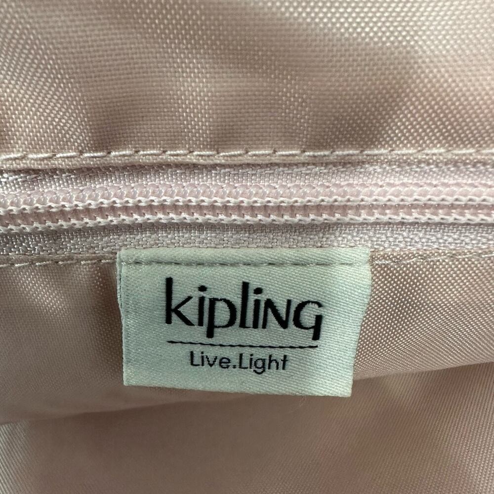 Kipling Live Light Backpack Solid Purple Multiple Padded Straps Zip Compartments