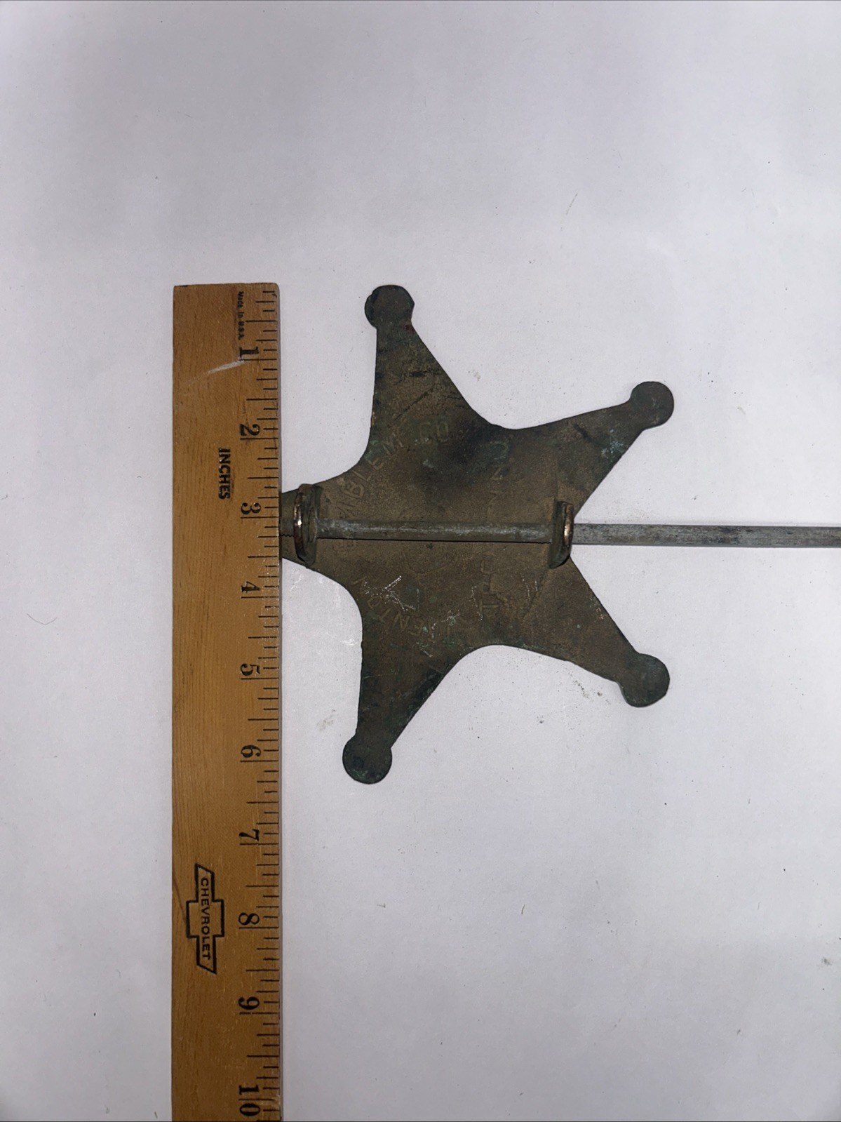 Vintage World War Veteran United States Army Cemetery Grave Marker Sign