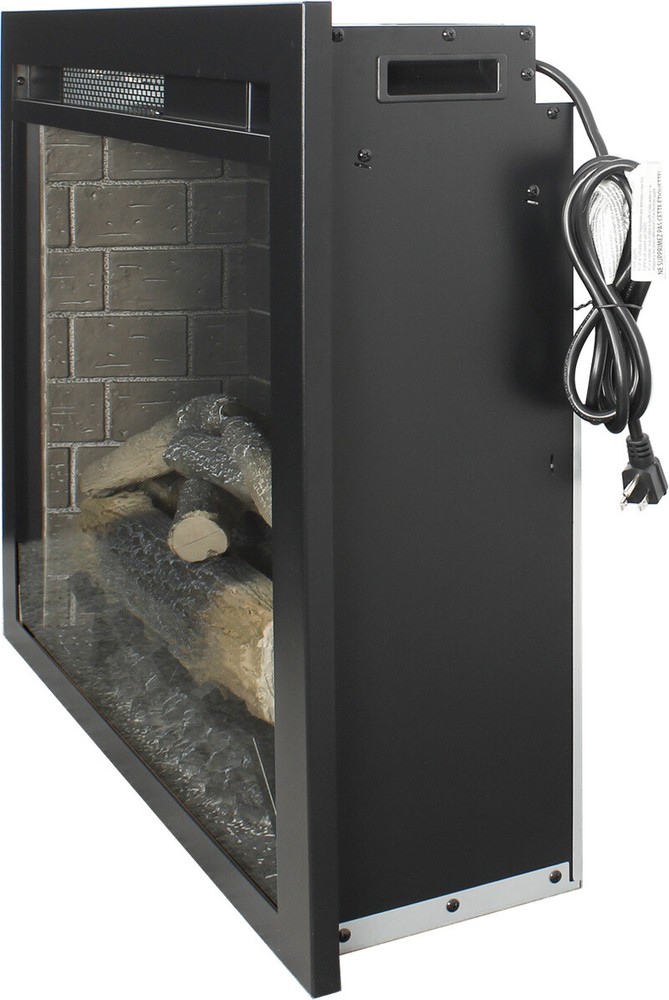28in Infrared Electric Fireplace Insert, Touch Panel Heater with Cracking Sound