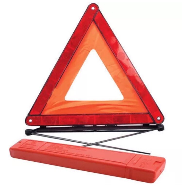 WARNING TRIANGLE EMERGENCY BREAKDOWN FOLDABLE SIGN HAZARD EU REFLECTIVE CAR NEW