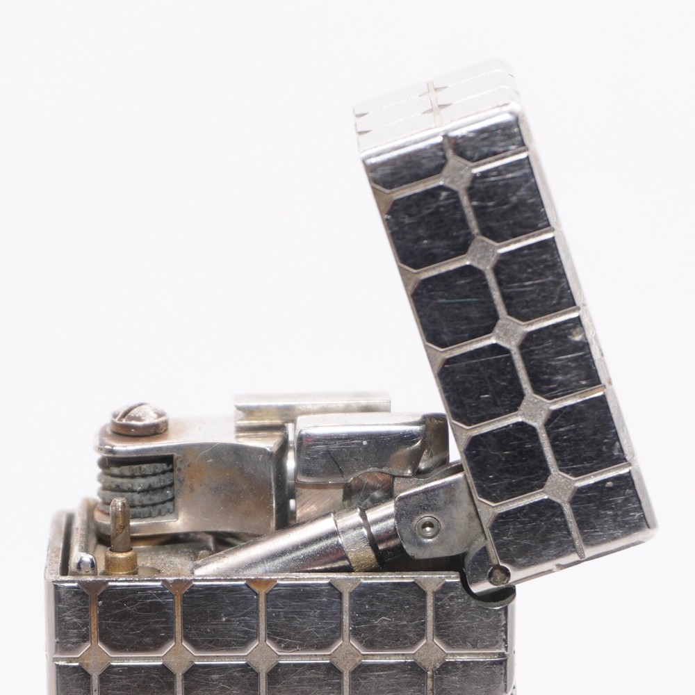 Dunhill Lighter Silver Pave Pattern with Accessories - Ultrasonically Cleaned