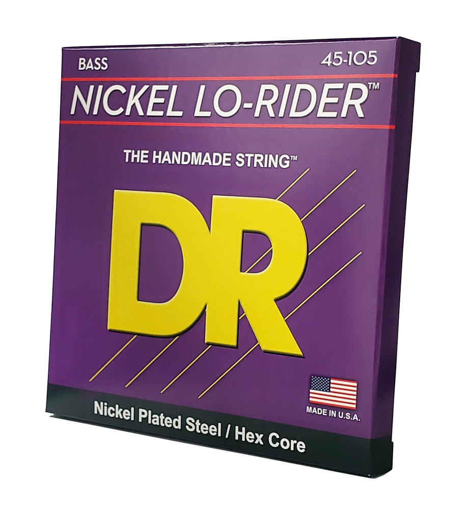 DR Strings Nickel Lo-Rider Nickel Plated Bass Strings Medium 45-105