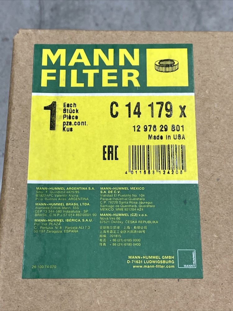 Mann Filter Air Element Filter C14179X 030822N1 New 1Pc