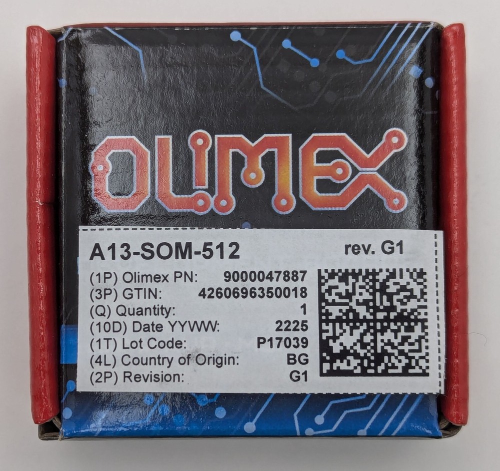 NEW Olimex A13-SOM-512 G1 Linux Android System on Module - A13 Cortex-A8 ARM CPU
