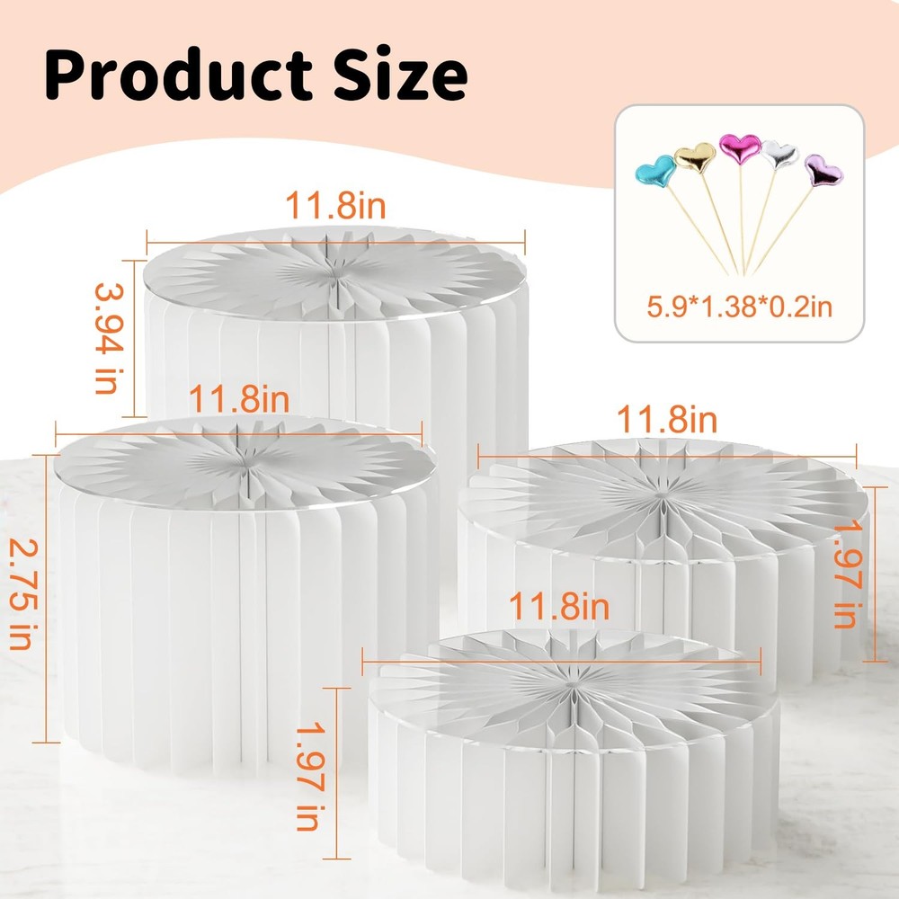 39-piece Buffet Risers Set Including 4 Foldable Food Risers,30 oil-absorbing ...