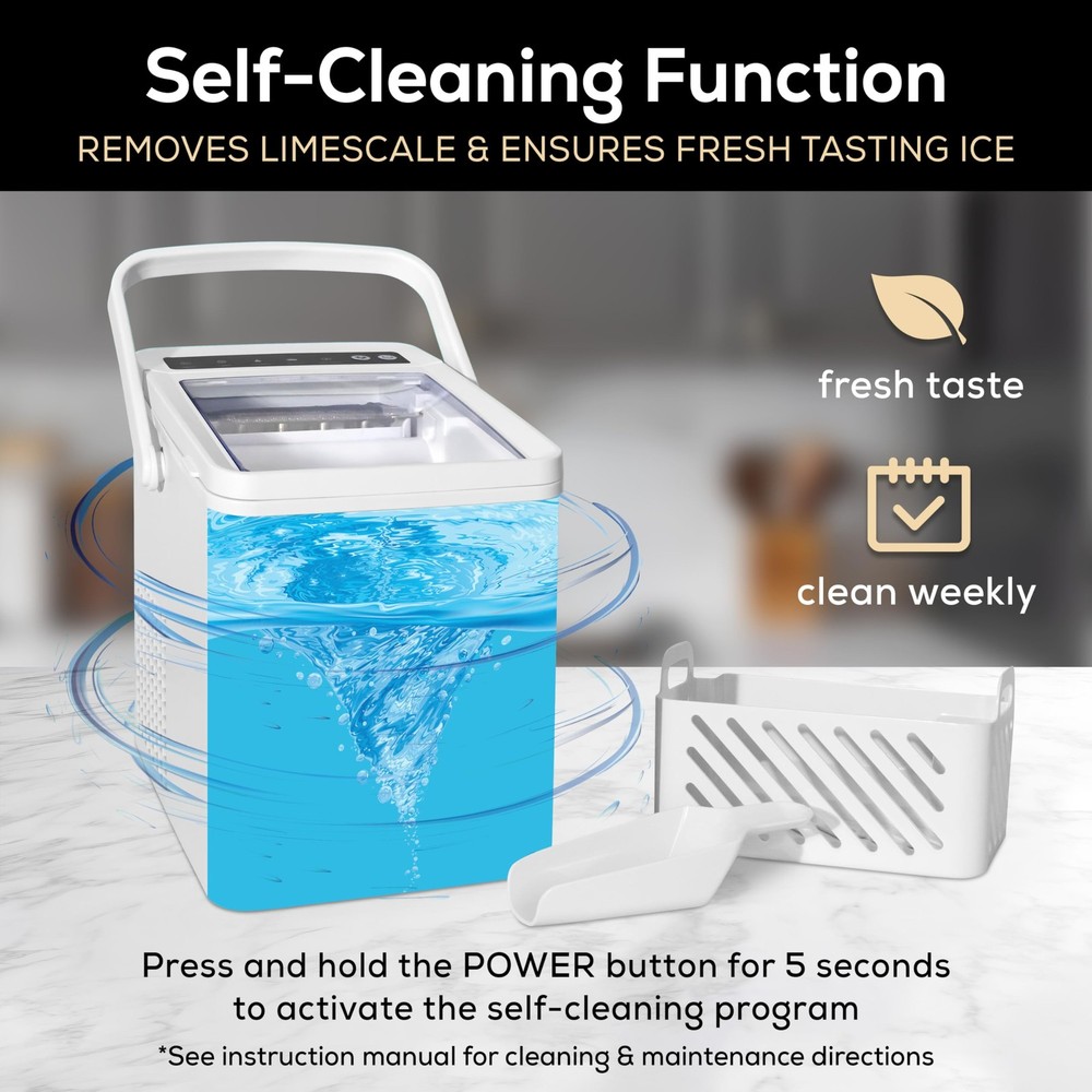 Igloo Automatic Self-Cleaning Portable Electric Countertop Ice Maker Machine Wit