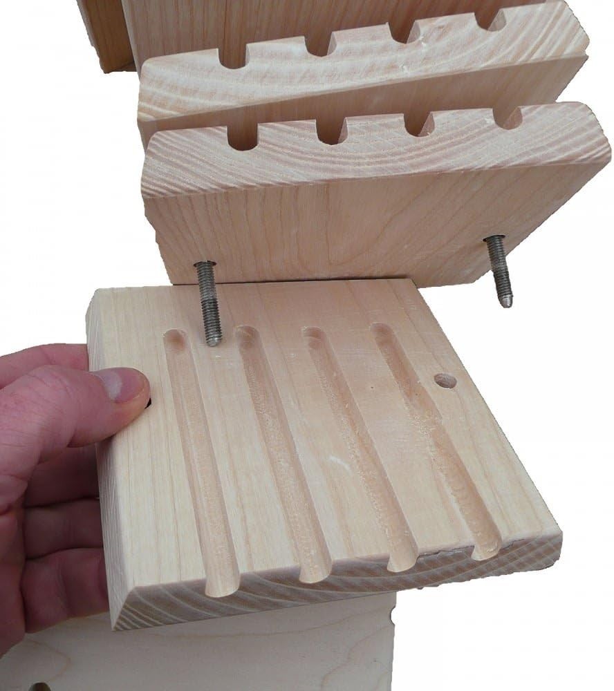 Modern Interactive Bee House - Safe Pollinator Nesting Solution, 6.5'' Diameter