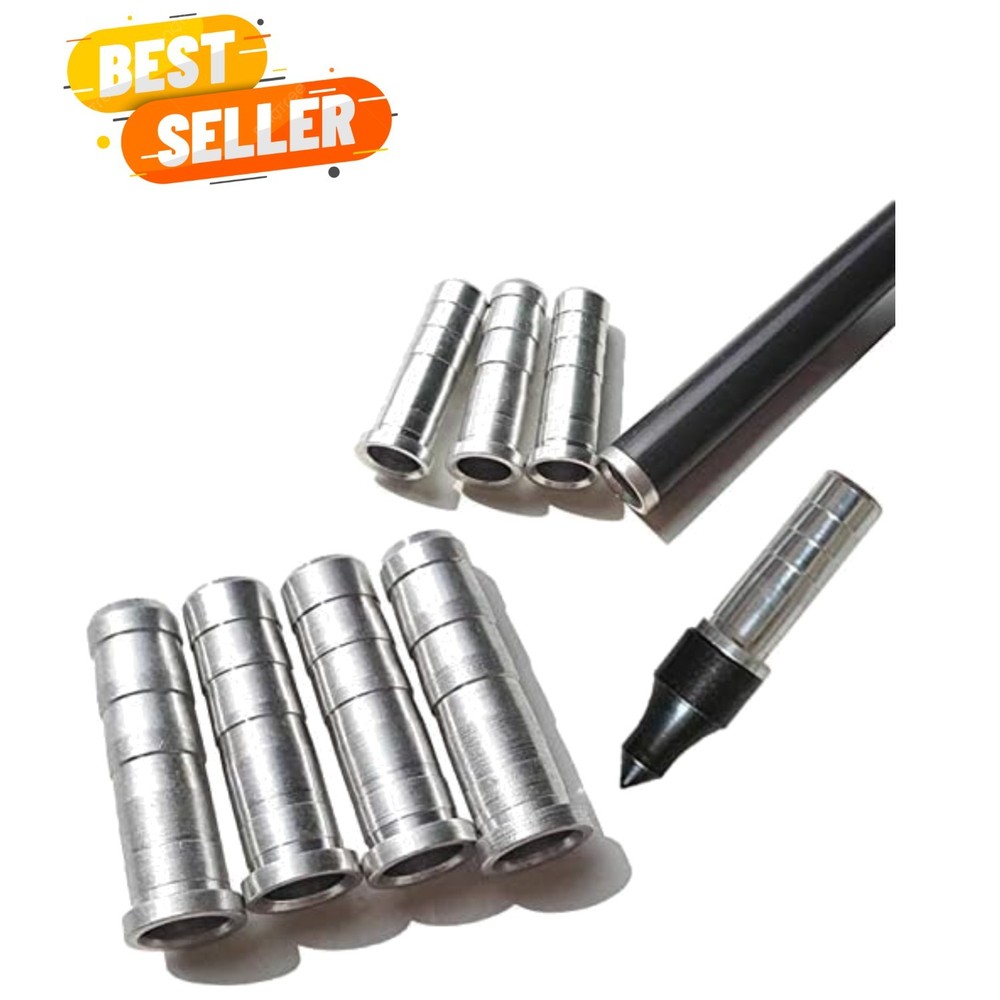 Universal Aluminum Arrow Inserts for Compound & Recurve Bows - 12 Pcs Set