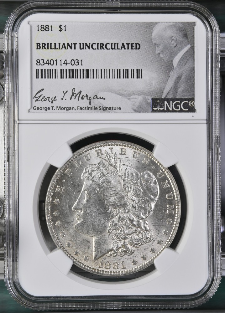 1881 Morgan Silver Dollar NGC BRILLIANT-UNCIRCULATED