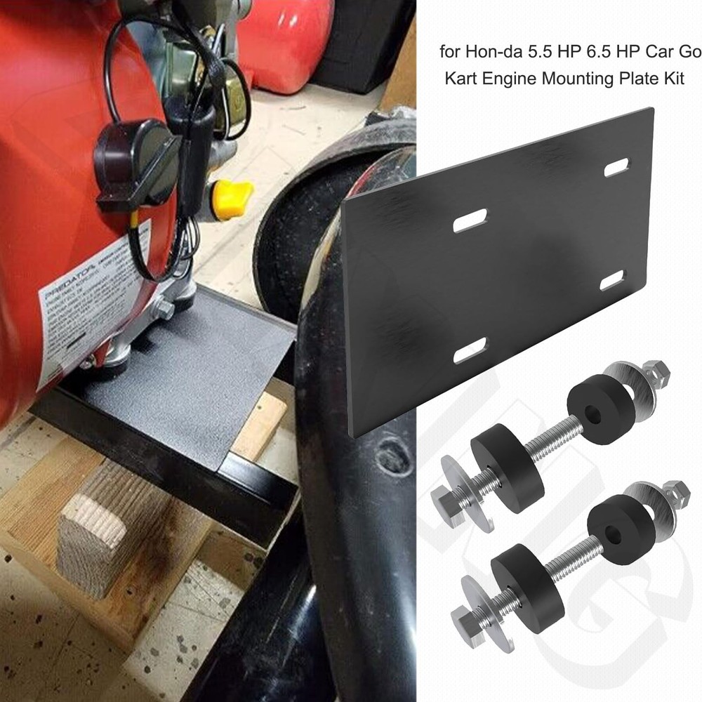 Mounting Plate Kit Compatible with Harb-or Freight Predator Engine Black