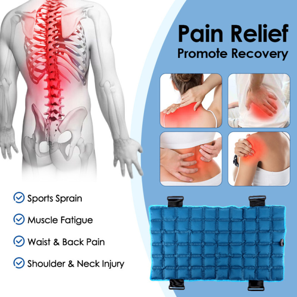 Large Ice Pack for Back - Ice Packs for Injuries Reusable, Cold & Hot Pack Wrap
