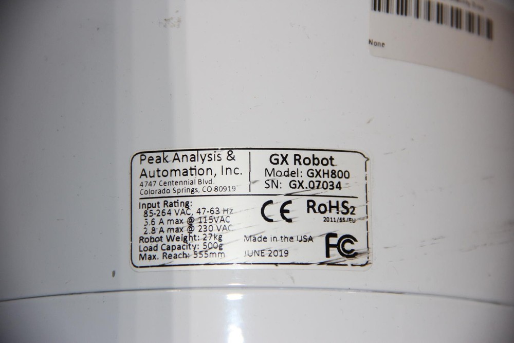 PEAK ANALYSIS & AUTOMATION GXH800 GX Robot