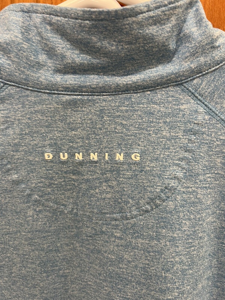 Dunning Golf Mens Extra Large Blue 1/4 Quarter Zip Sweatshirt Pullover Golf