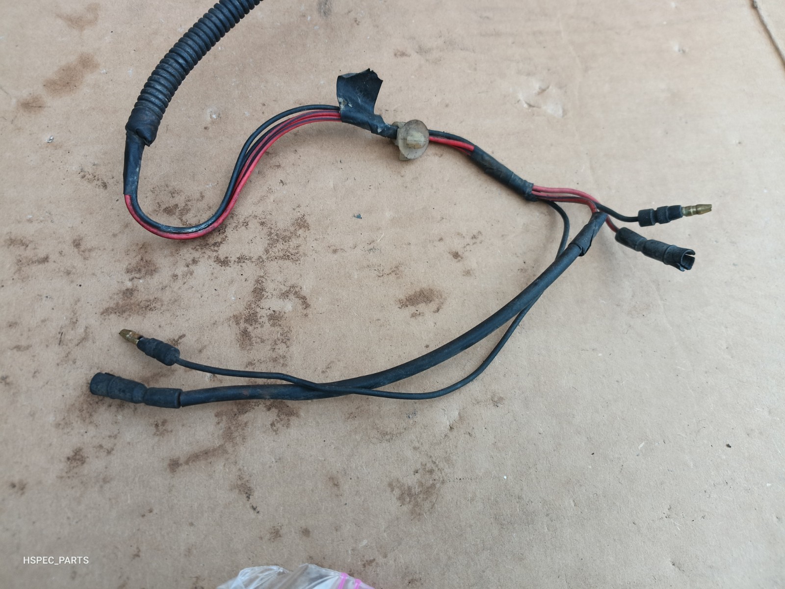 88-91 CIVIC CRX OEM rear license plate light CUT wire harness CONNECTOR BOTH
