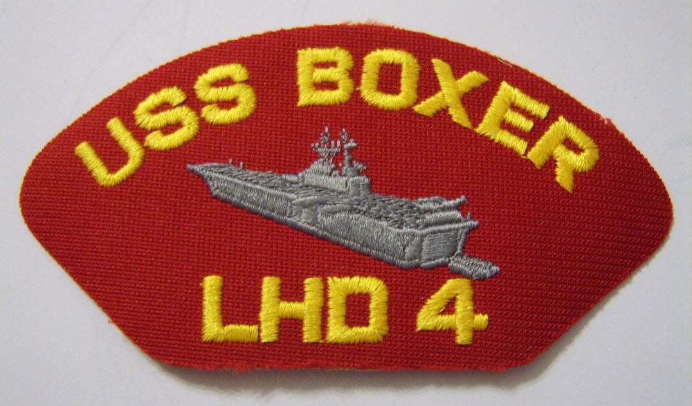 USN CAP/JACKET PATCH - USS BOXER (LHD-4) STYLE #2: FL13-1