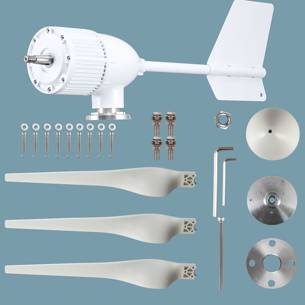 2000W Wind Turbine Generator 48V 3 Blade Wind Power Kit With MPPT Controller
