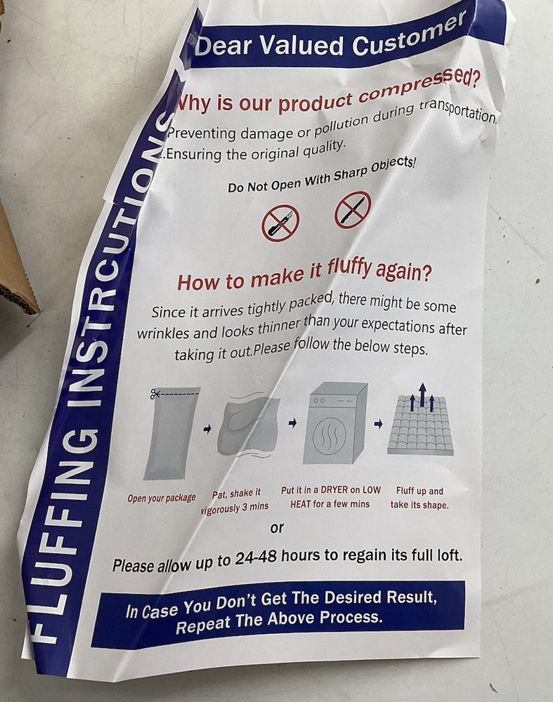 Texartist Comforter Size King Color White