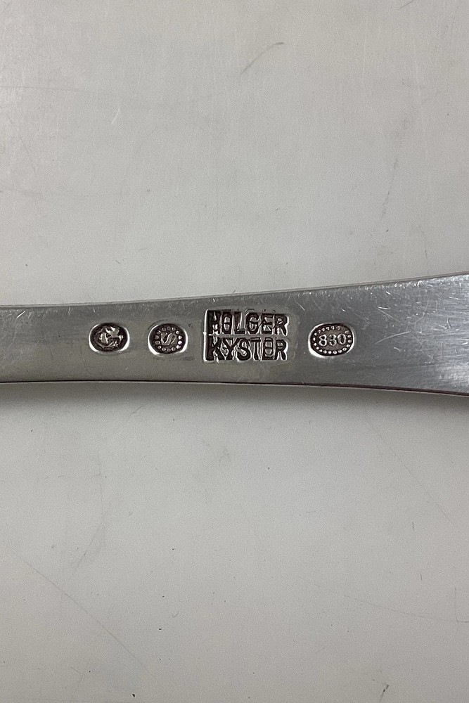 Holger Kyster Silver Serving Spoon with Monogram KH