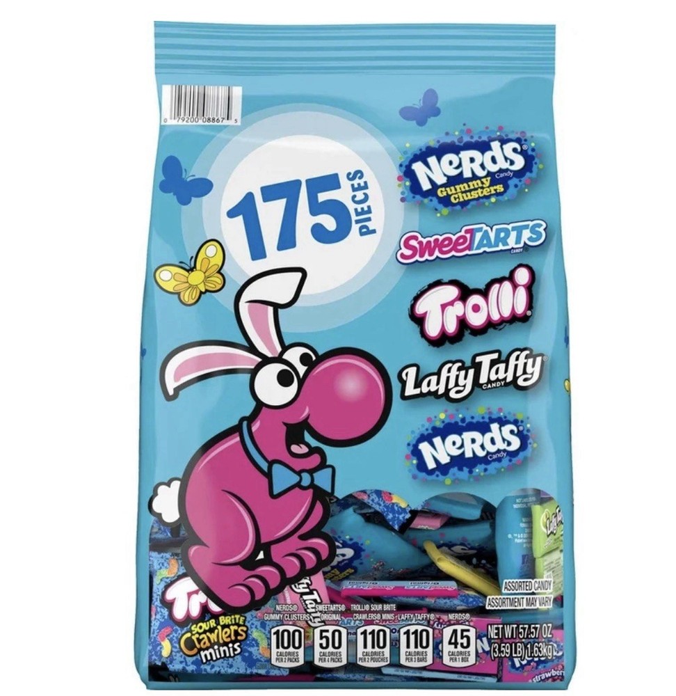 Nerds Assorted Easter Candy Mix 175 Ct Treat Size Bulk Gummy Clusters