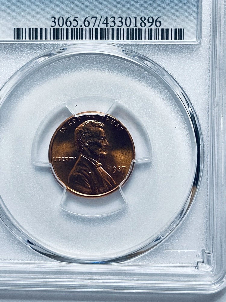 1987 Lincoln Memorial Reverse Cent PCGS MS67RD