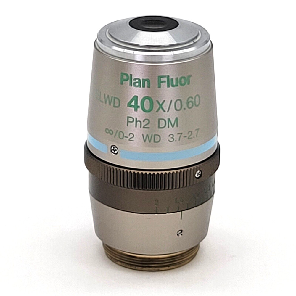 Nikon Microscope Objective Plan Fluor ELWD 40x Ph2 with Correction Collar