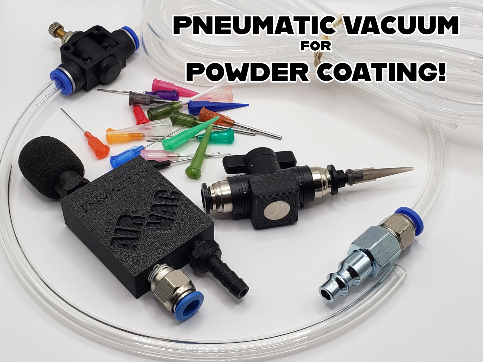 Pneumatic Micro Vacuum for Powder Coating - Easily Remove Powder! Economy Versio