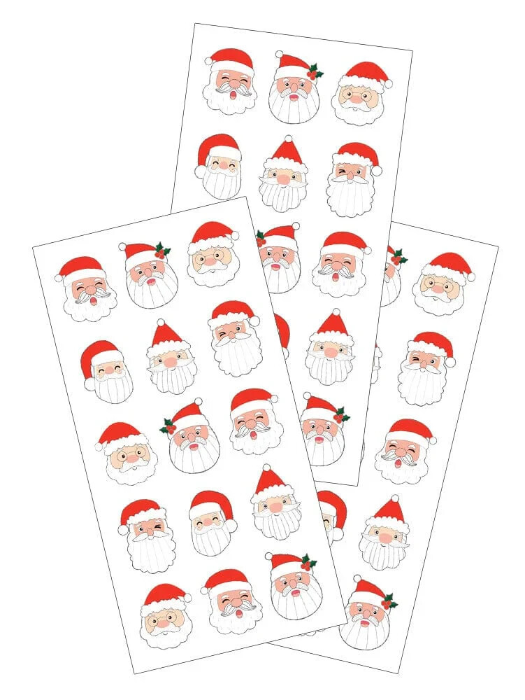 Stickers PH Slim Christmas Santa Claus Faces Different Expressions