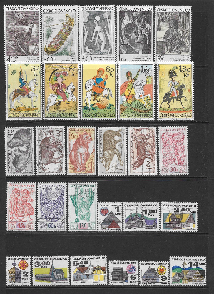 CZECHOSLOVAKIA 3 PAGES! VARIOUS MAJORITY USED 1955 - 1972