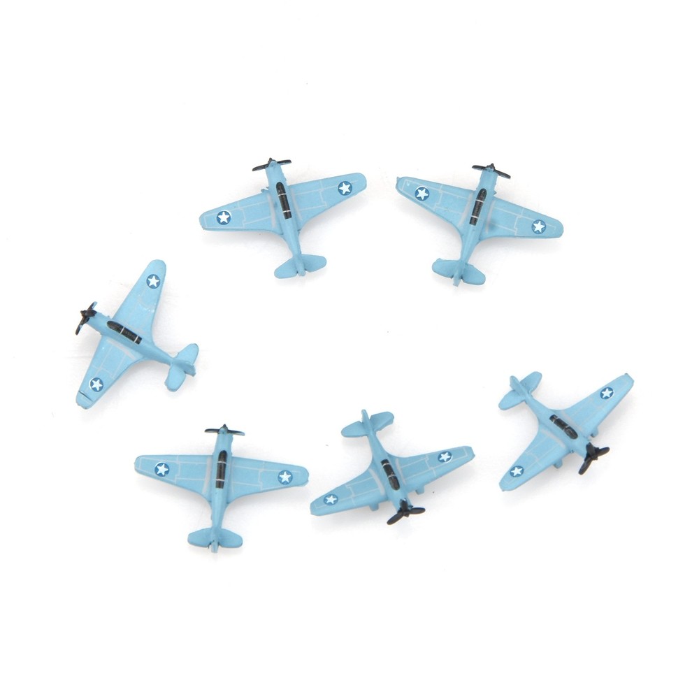 6PCS/Set 1cm 1/1000 US Aircraft Carrier TBD High Simulation Plane Model E