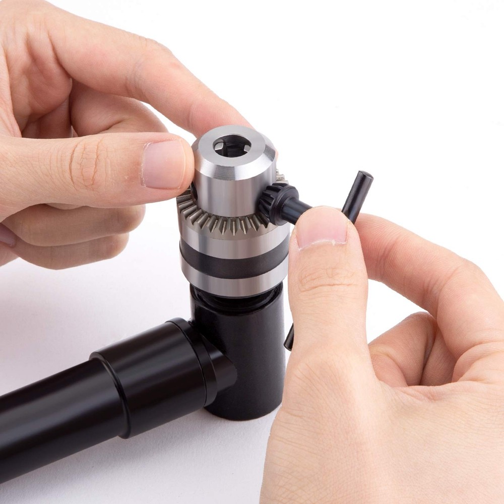 Cordless Right Angle Drill 1-10mm Attachment Adapter 90 Degree Handle Chuck 3...